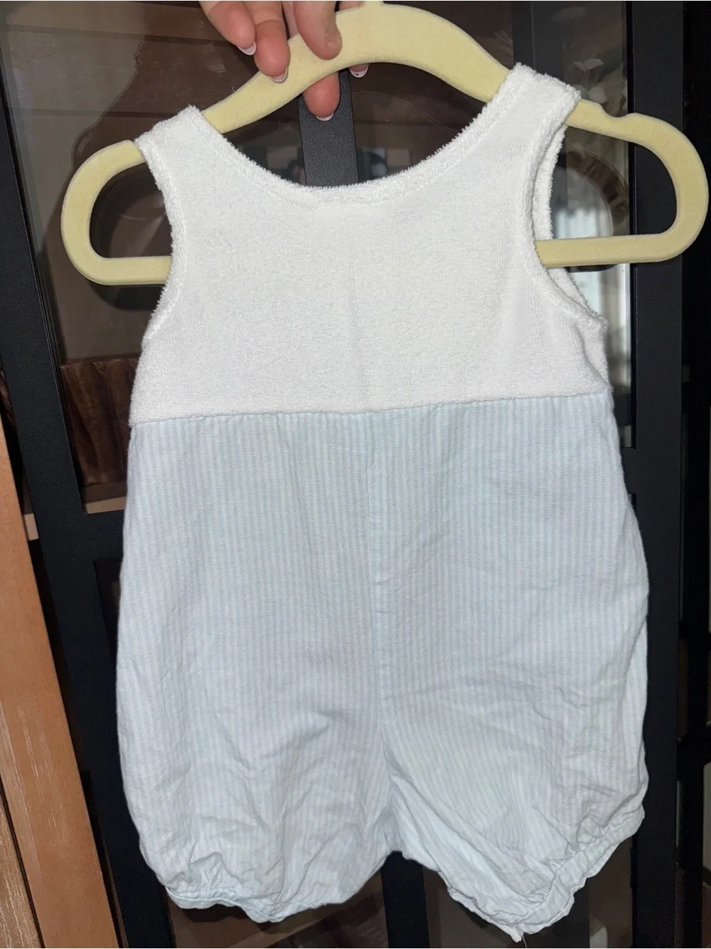 Vintage 90s Carter’s baby boy embroidered bubble romper terry teddy bear onesie